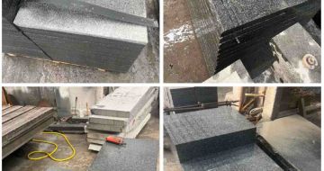 新疆 芝麻黑地铺石材