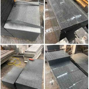 新疆 芝麻黑地铺石材