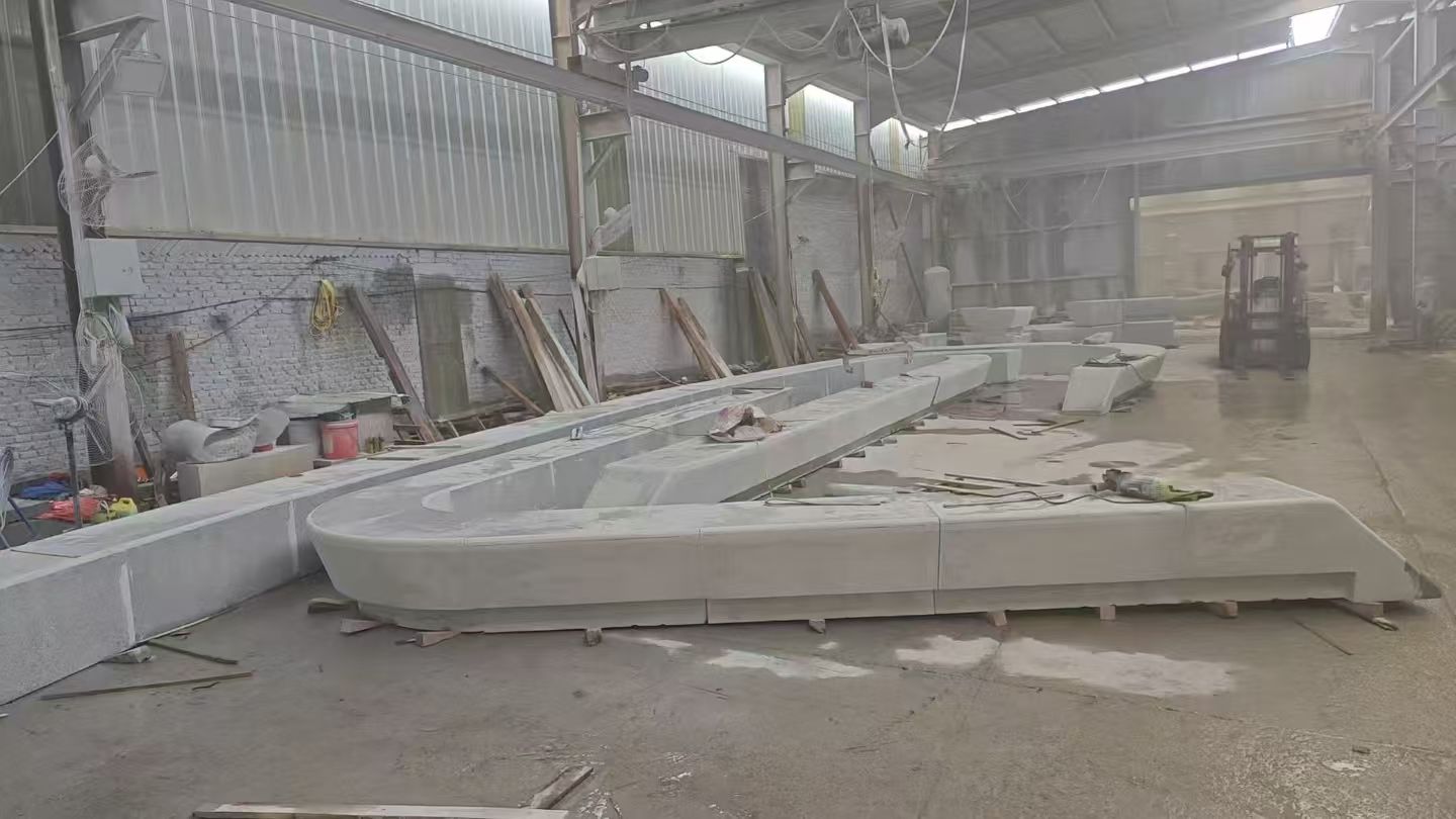 新疆 花岗岩整石坐凳拼装