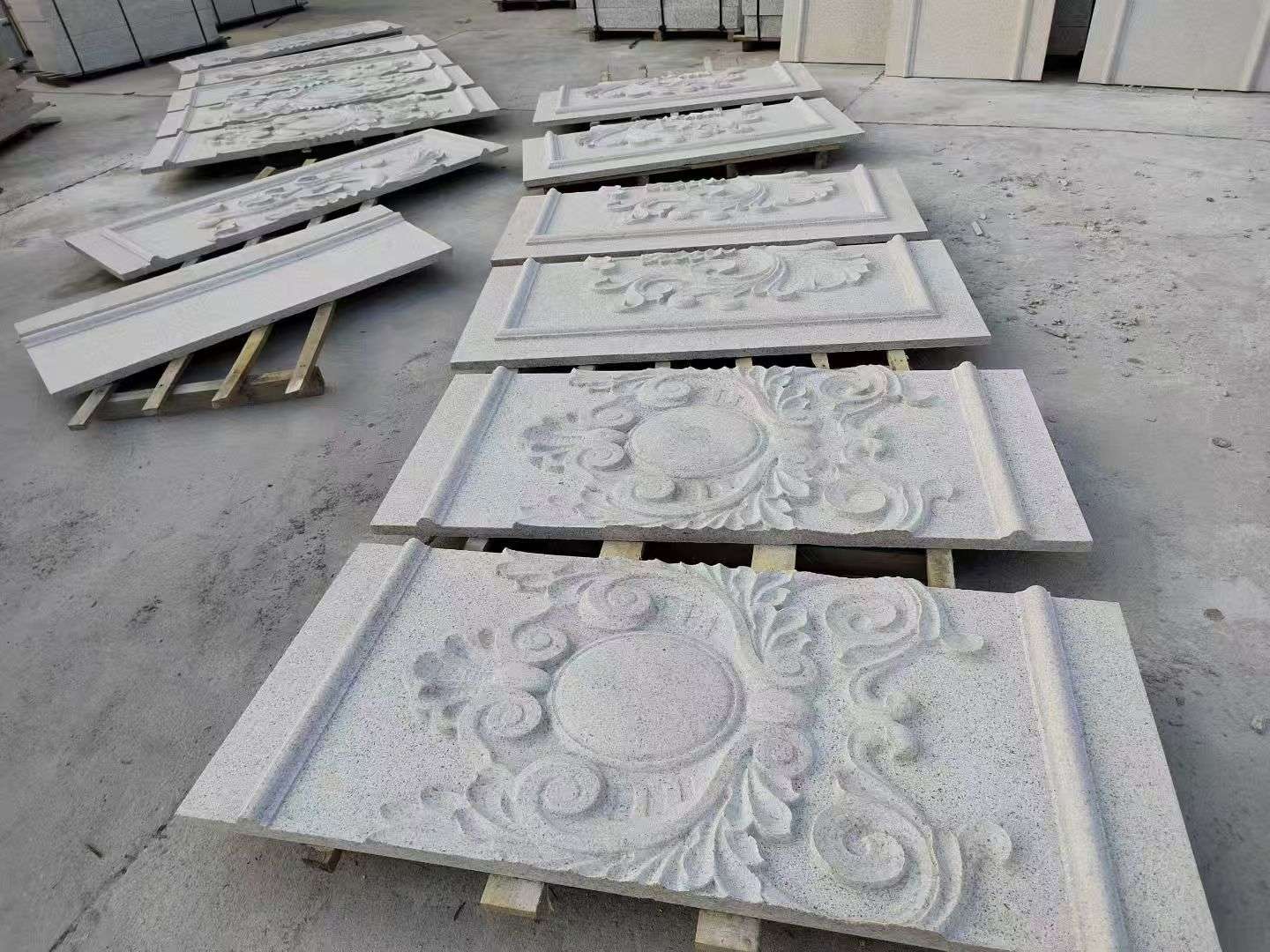 新疆 芝麻白干挂雕花板