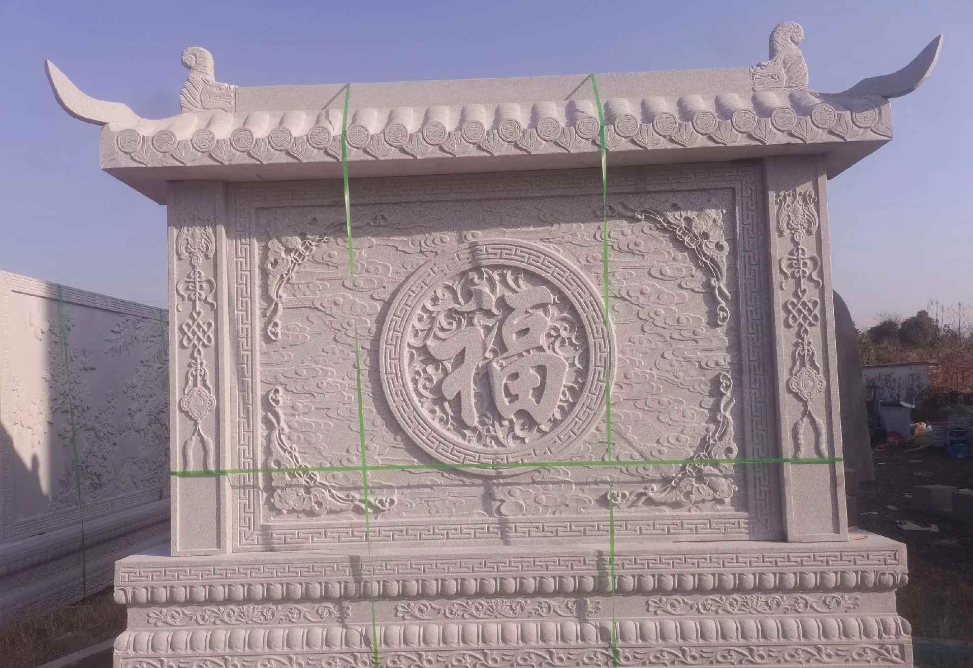 新疆 芝麻白花岗岩屏风，照壁，影壁